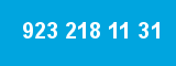 923 218 11 31 923 218 11 31